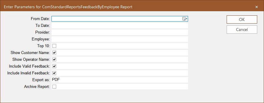 Feedback by Employee Parameters