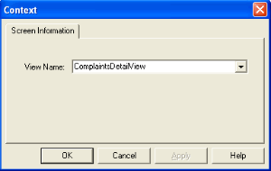 Context dialog box