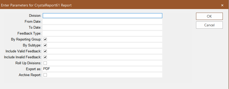 Top 10 Reports Parameters