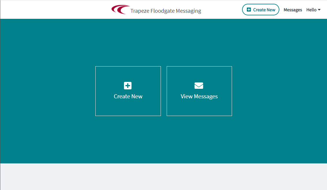 MAin Floodgate Messaging screen
