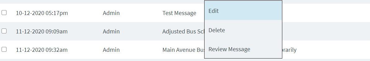 Edit option in shortcut menu