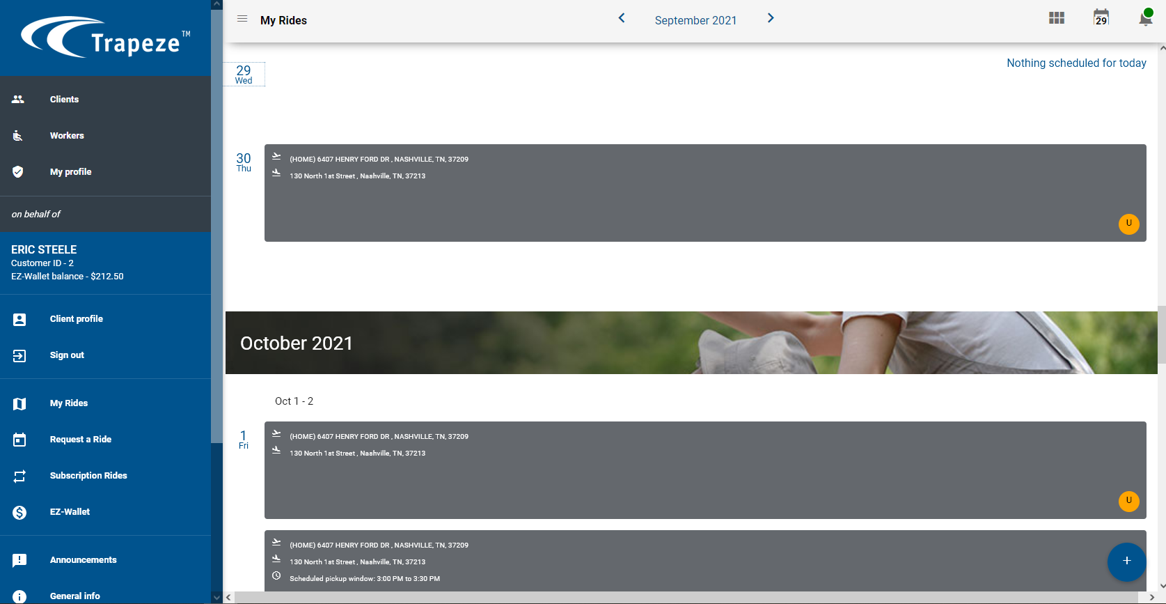 Sample PASS-Web G3 screen