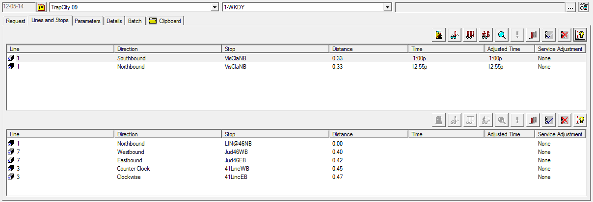 Sample itinerary results
