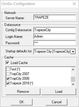CTM Server Configuration dialog box.