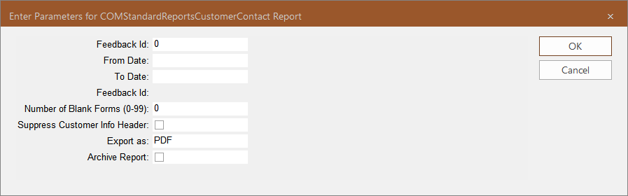 Customer Service Parameters