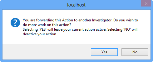 localhost message box
