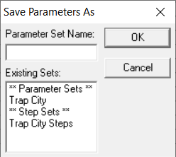 Sample values in Save Parameter As dialog